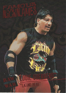 WWF Fleer Raw 2001 Trading Cards Eddie Guerrero Famous Nicknames 14 of 14