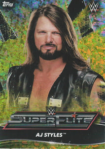 Topps WWE Superstars 2021 Trading Cards AJ Styles SE1 Yellow