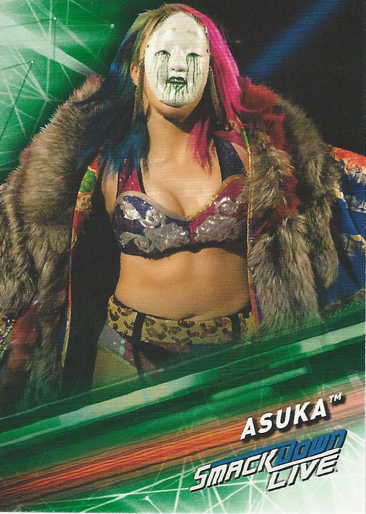 WWE Topps Smackdown 2019 Trading Cards Asuka No.6 Green