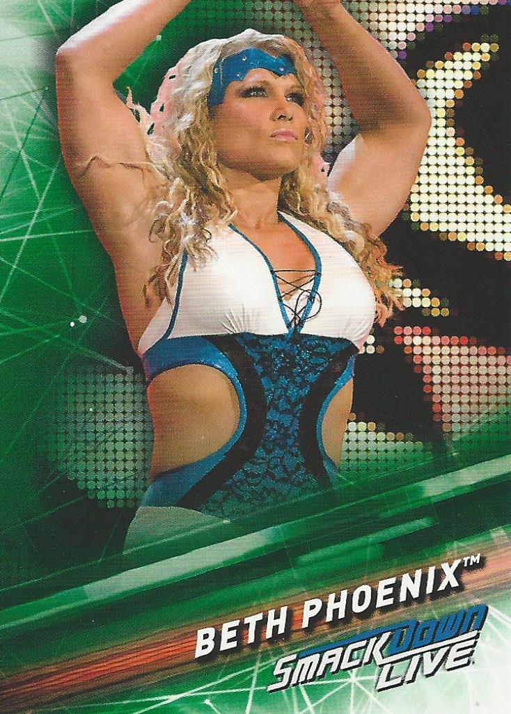 WWE Topps Smackdown 2019 Trading Cards Beth Phoenix No.62 Green