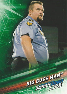 WWE Topps Smackdown 2019 Trading Cards Big Boss Man No.63 Green