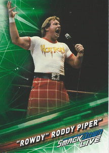 WWE Topps Smackdown 2019 Trading Cards Roddy Piper No.85 Green