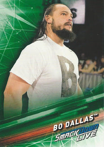 WWE Topps Smackdown 2019 Trading Cards Bo Dallas No.11 Green