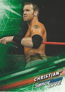 WWE Topps Smackdown 2019 Trading Cards Christian No.68 Green