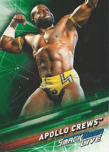 WWE Topps Smackdown 2019 Trading Cards Apollo Crews No.5 Green