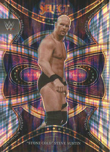 WWE Panini Select 2022 Trading Cards Stone Cold Steve Austin Phenomenon Refractor No.10