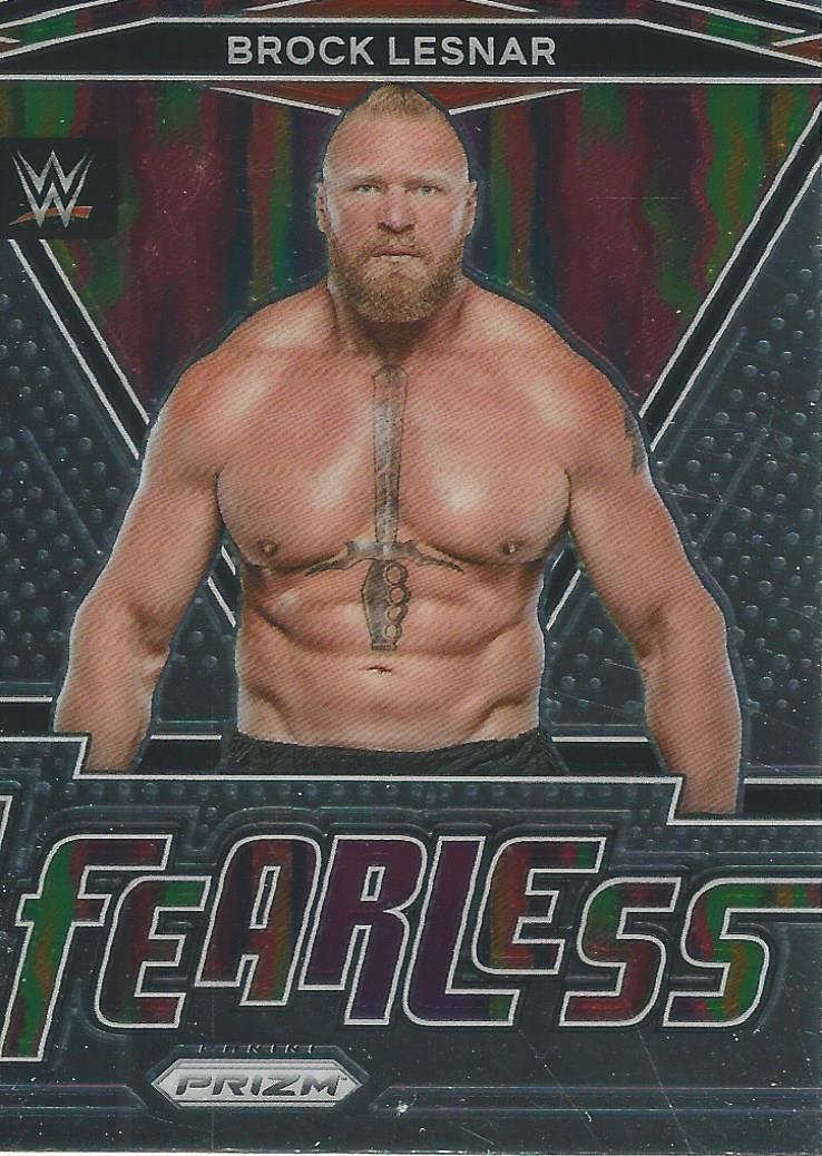 WWE Panini Prizm 2022 Trading Cards Fearless Brock Lesnar No.14