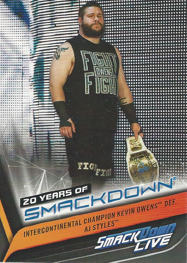 WWE Topps Smackdown 2019 Trading Cards Kevin Owens SD-35