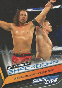 WWE Topps Smackdown 2019 Trading Cards John Cena and Shinsuke Nakamura SD-41