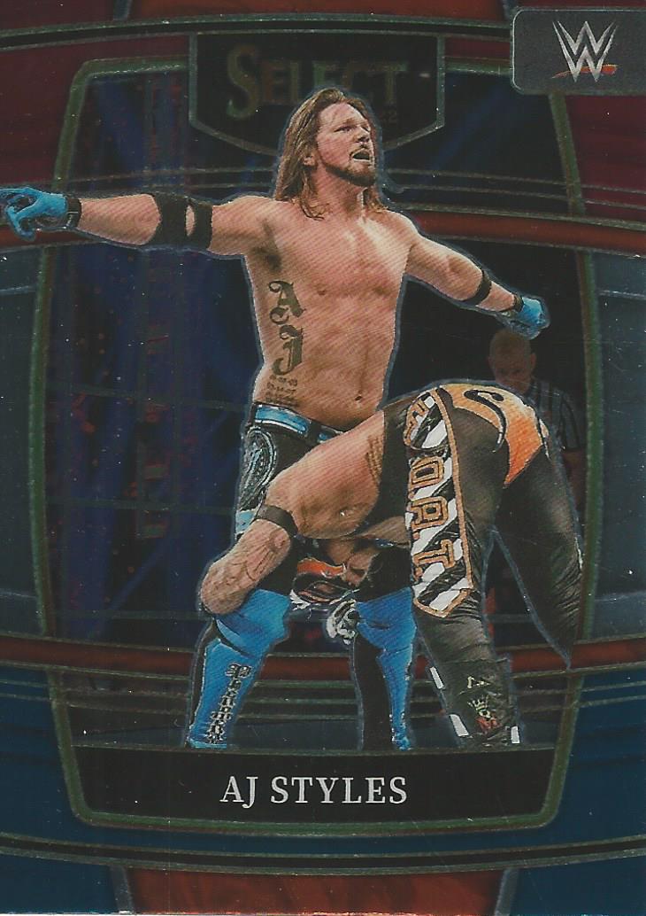 WWE Panini Select Trading Cards 2022 Red/Silver/Blue AJ Styles No.13