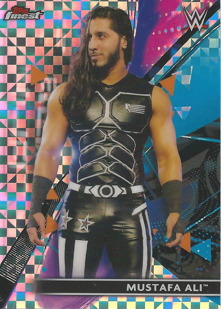 WWE Topps Finest 2021 Trading Cards Mustafa Ali X-Fractor No.23
