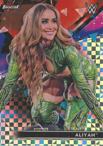 WWE Topps Finest 2021 Trading Cards Aliyah X-Fractor No.75