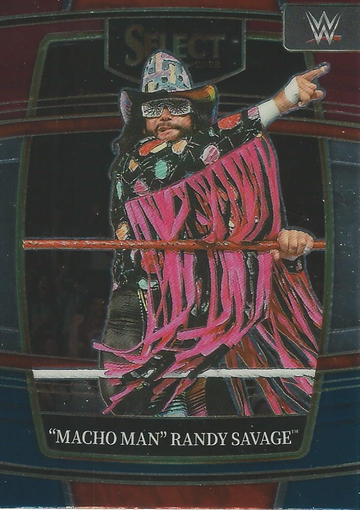 WWE Panini Select Trading Cards 2022 Red/Silver/Blue Randy Savage No.72