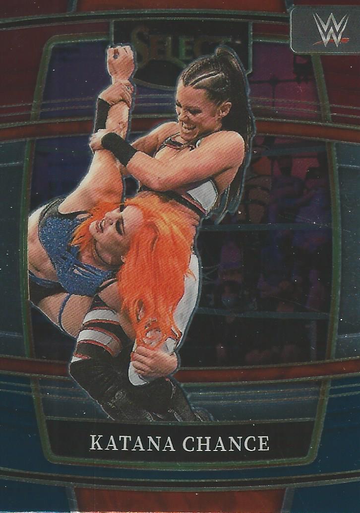 WWE Panini Select Trading Cards 2022 Red/Silver/Blue Katana Chance No.91