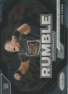 WWE Panini Prizm 2024 Trading Cards Rumble Performances John Cena No.19