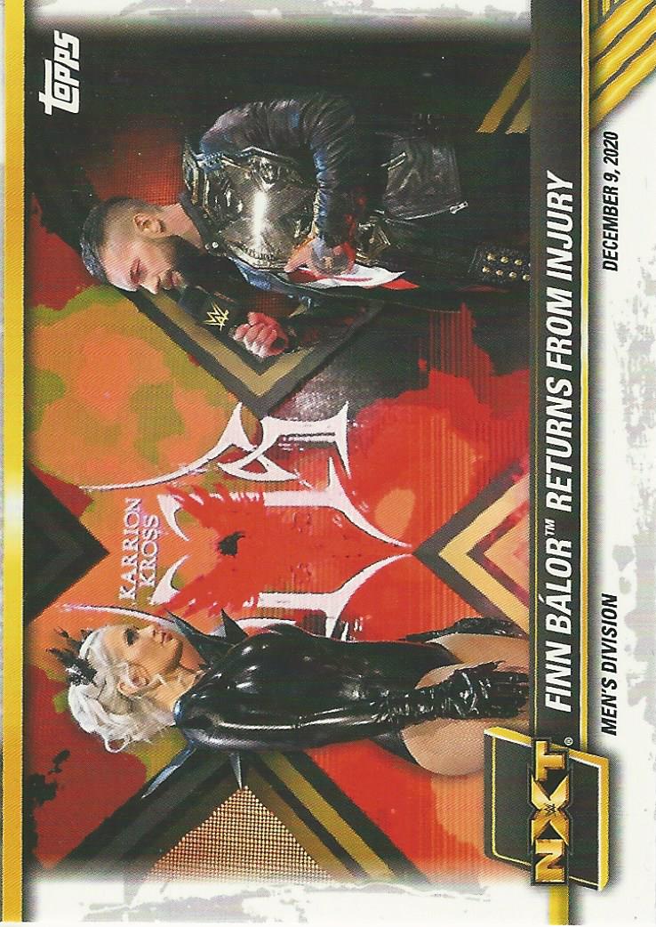 WWE Topps NXT 2021 Trading Cards Finn Balor and Scarlett No.94