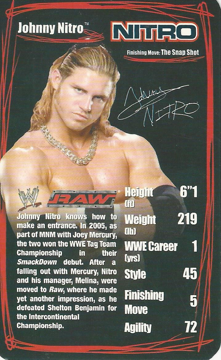 WWE Top Trumps 2006 Superstars 2 Johnny Nitro