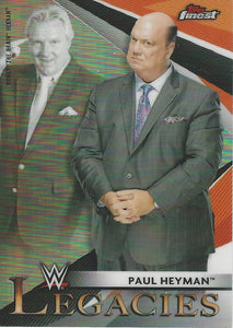 WWE Topps Finest 2021 Trading Cards Paul Heyman and Bobby Heenan L-17