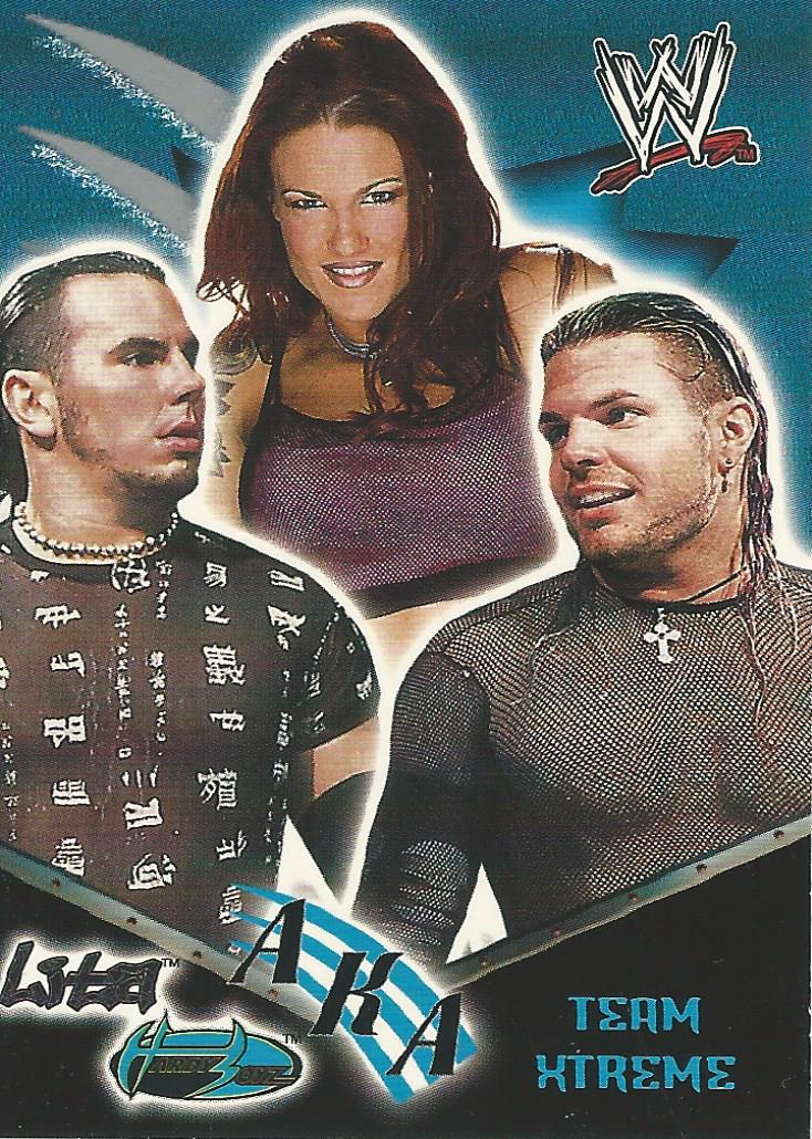 WWE Fleer Royal Rumble 2002 Trading Cards Hardy Boyz Matt and Jeff with Lita