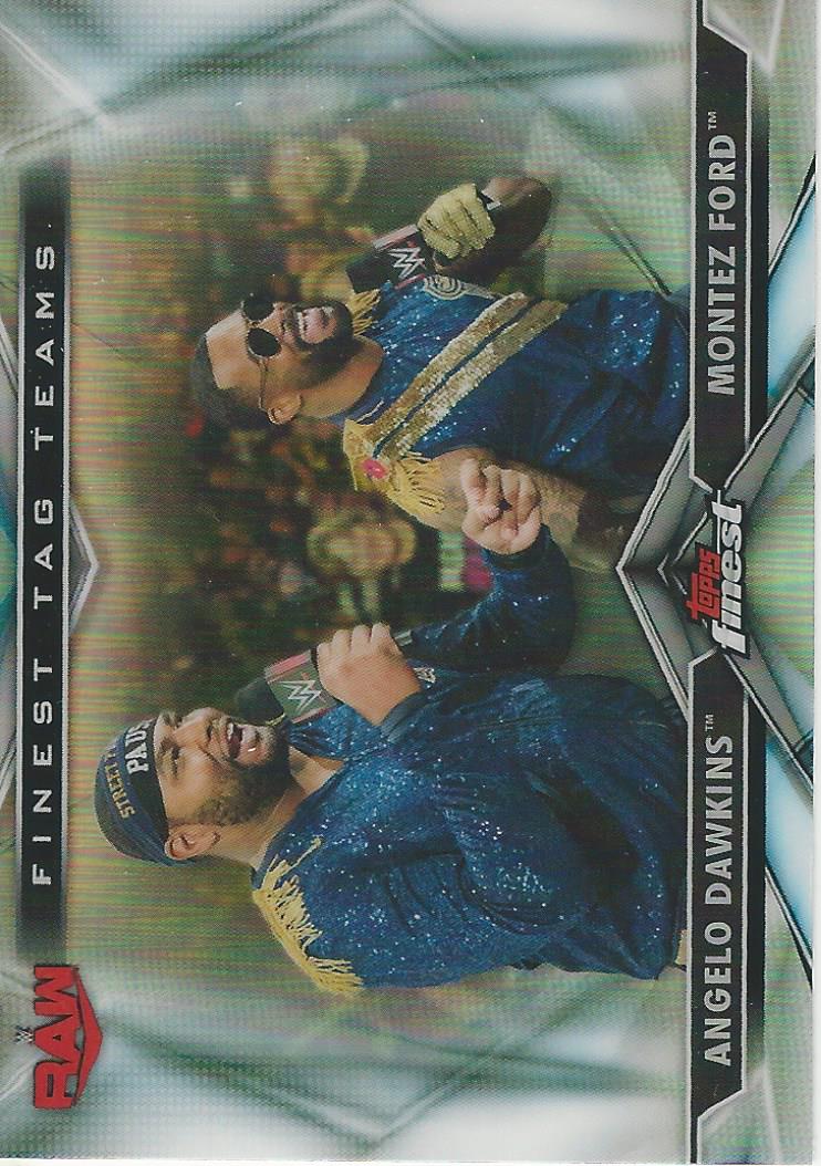 WWE Topps Finest 2020 Trading Cards Angelo Dawkins and Montez Ford TT-2