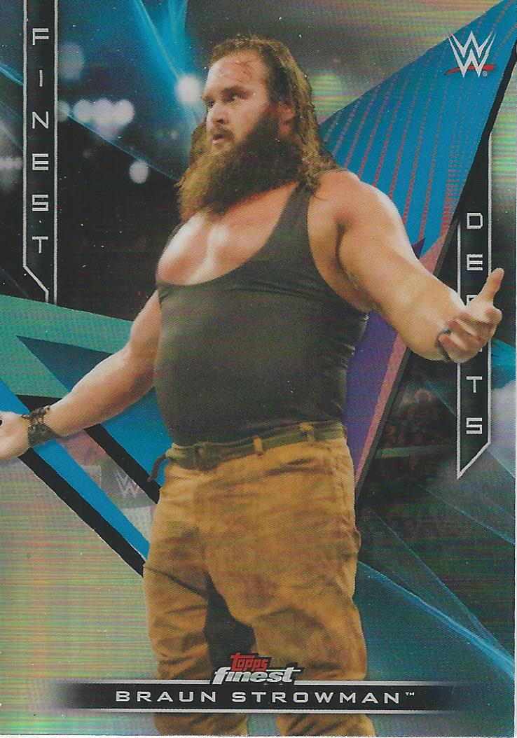 WWE Topps Finest 2020 Trading Cards Braun Strowman D-6