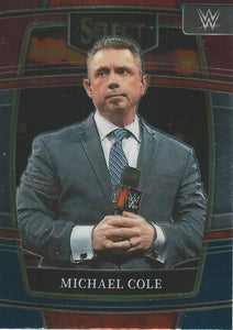 WWE Panini Select 2022 Trading Cards Red/Silver/Blue Michael Cole No.100