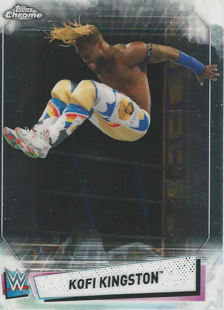 WWE Topps Chrome 2021 Trading Cards Kofi Kingston No.25
