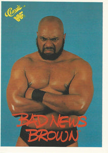 WWF Classic Trading Cards 1990 Bad News Brown No.79