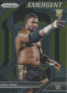 WWE Panini Prizm 2024 Trading Cards Emergent Oba Femi No.16