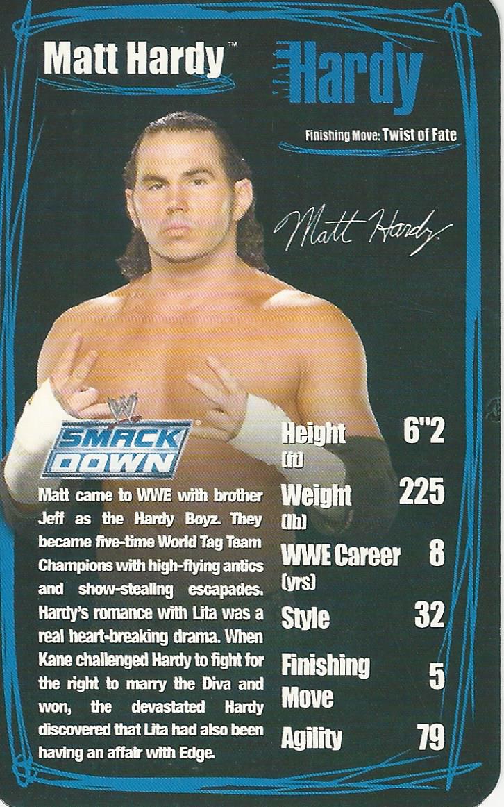 WWE Top Trumps 2006 Superstars 2 Matt Hardy