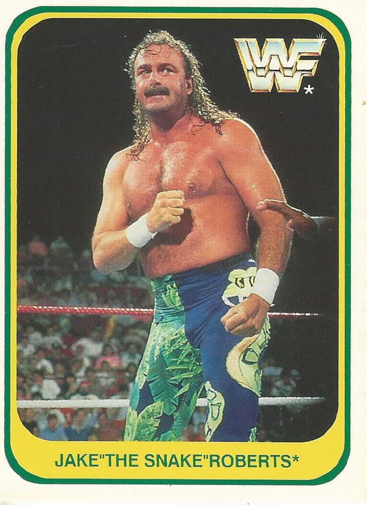 WWF Merlin 1991 Trading Cards Jake the Snake Roberts No.7