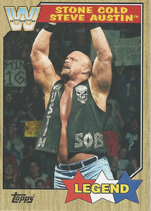 WWE Topps Heritage 2017 Trading Card Stone Cold Steve Austin No.97