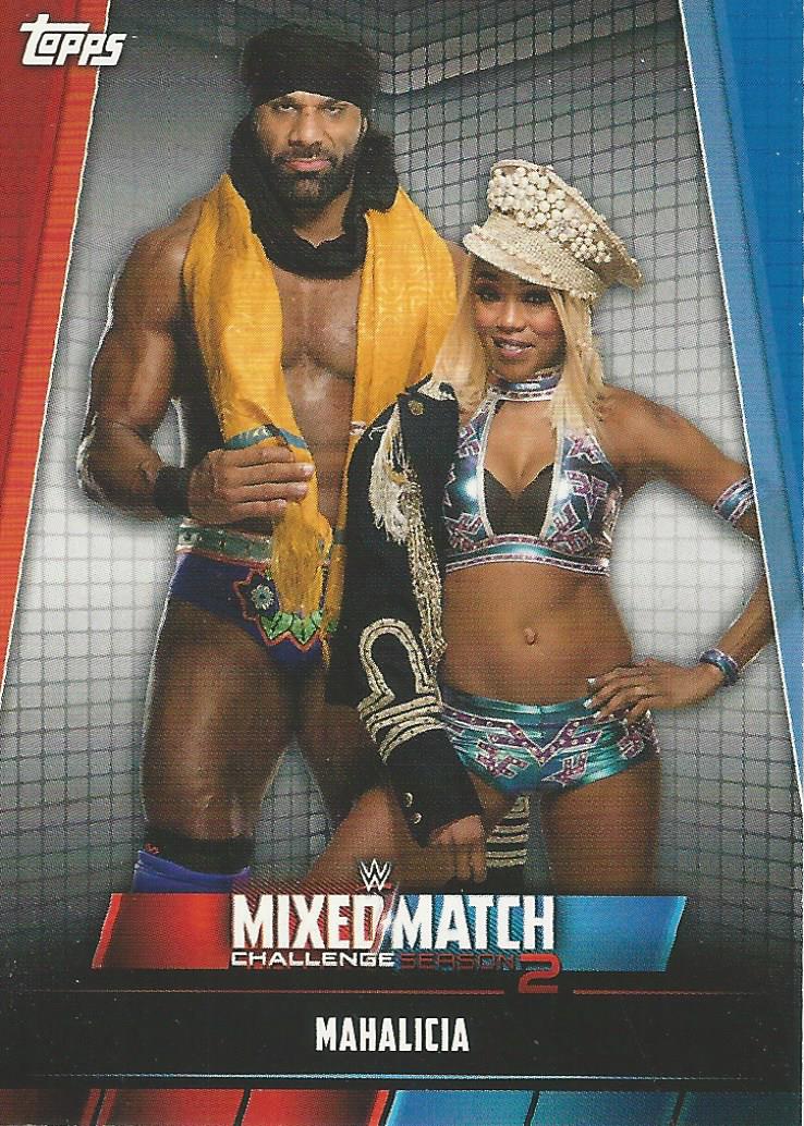 WWE Topps Women Division 2019 Trading Card Jinder Mahal and Alicia Fox MMC-4