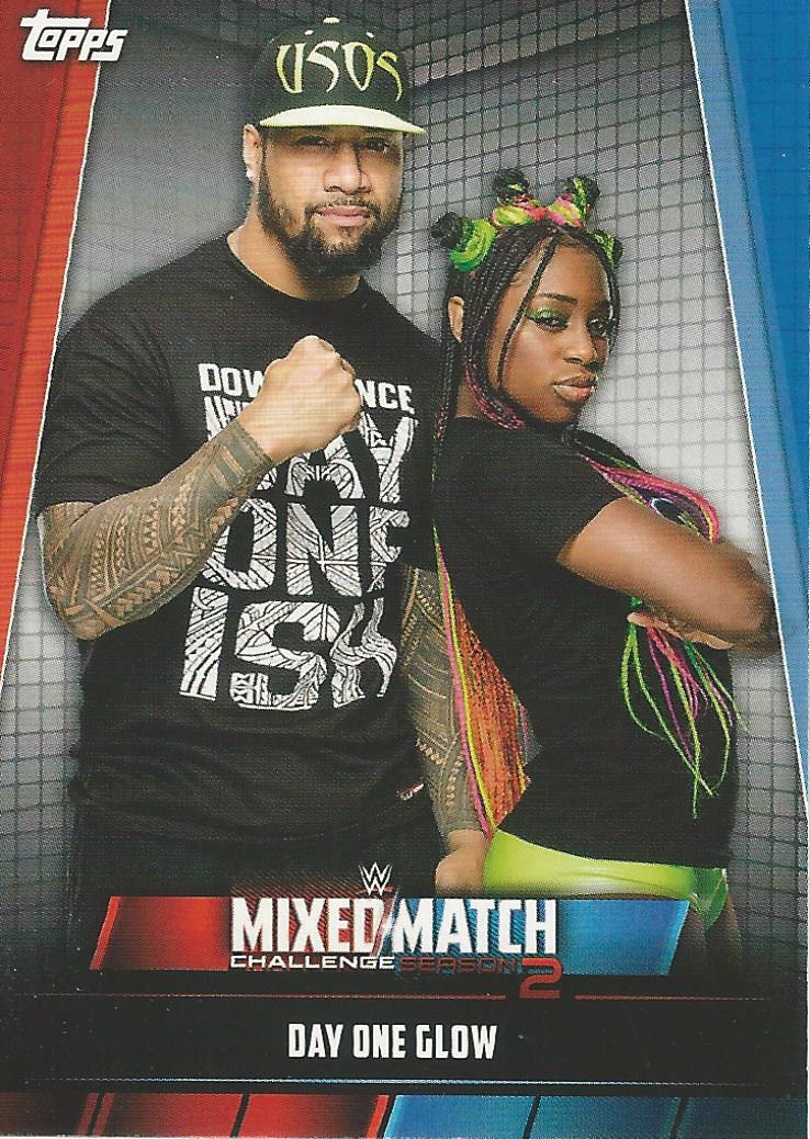 WWE Topps Women Division 2019 Trading Card Jimmy Uso and Naomi MMC-7