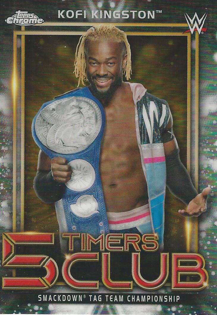 WWE Topps Chrome 2021 Trading Cards Kofi Kingston 5T-8
