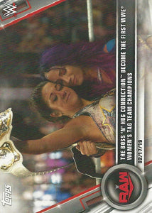 WWE Topps Women Division 2020 Trading Cards Bayley and Sasha Banks No.11