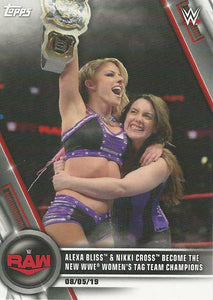 WWE Topps Women Division 2020 Trading Cards Alexa Bliss and Nikki Cross No.59