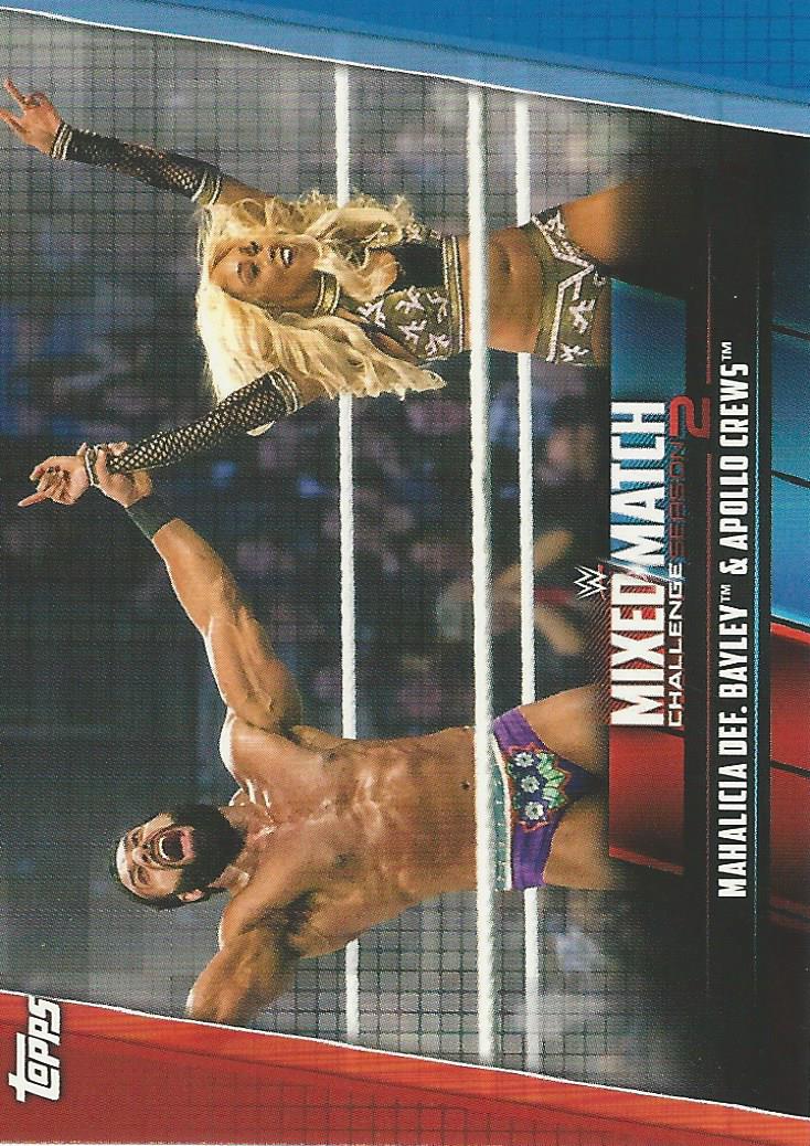 WWE Topps Women Division 2019 Trading Cards Jinder Mahal and Alicia Fox MMC-23