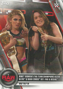 WWE Topps Women Division 2020 Trading Cards Alexa Bliss and Nikki Cross No.69