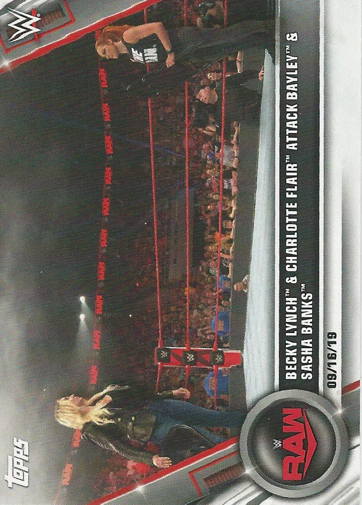 WWE Topps Women Division 2020 Trading Cards Charlotte Flair and Becky Lynch No.85