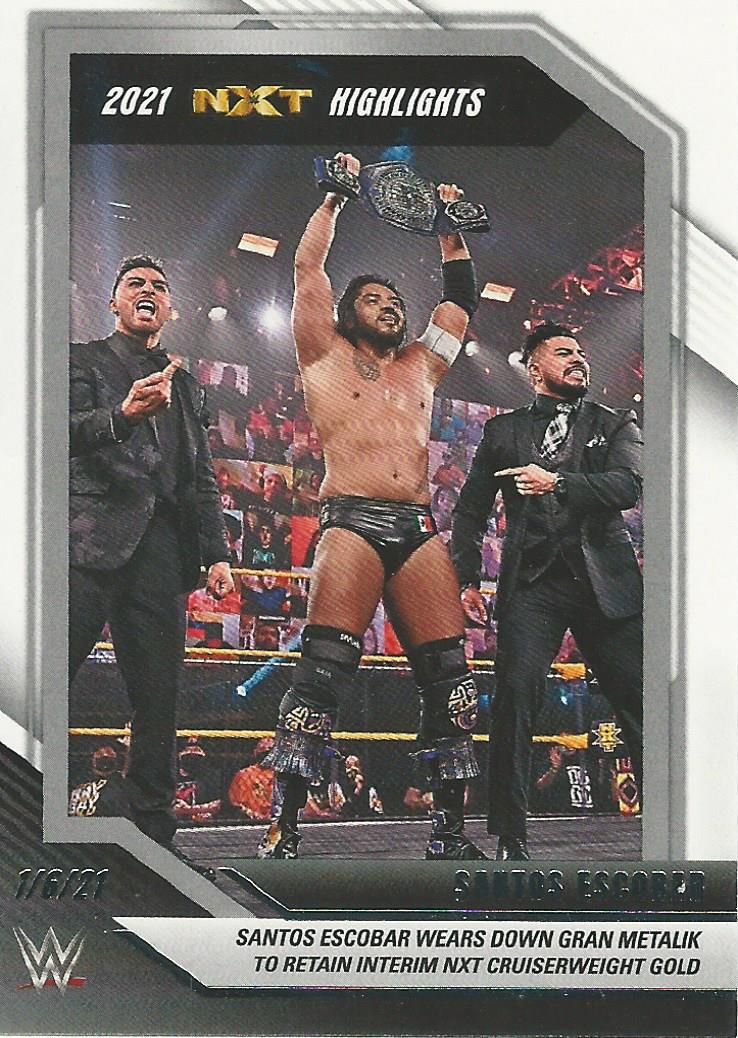 WWE Topps NXT 2022 Trading Cards Highlights Santos Escobar No.1