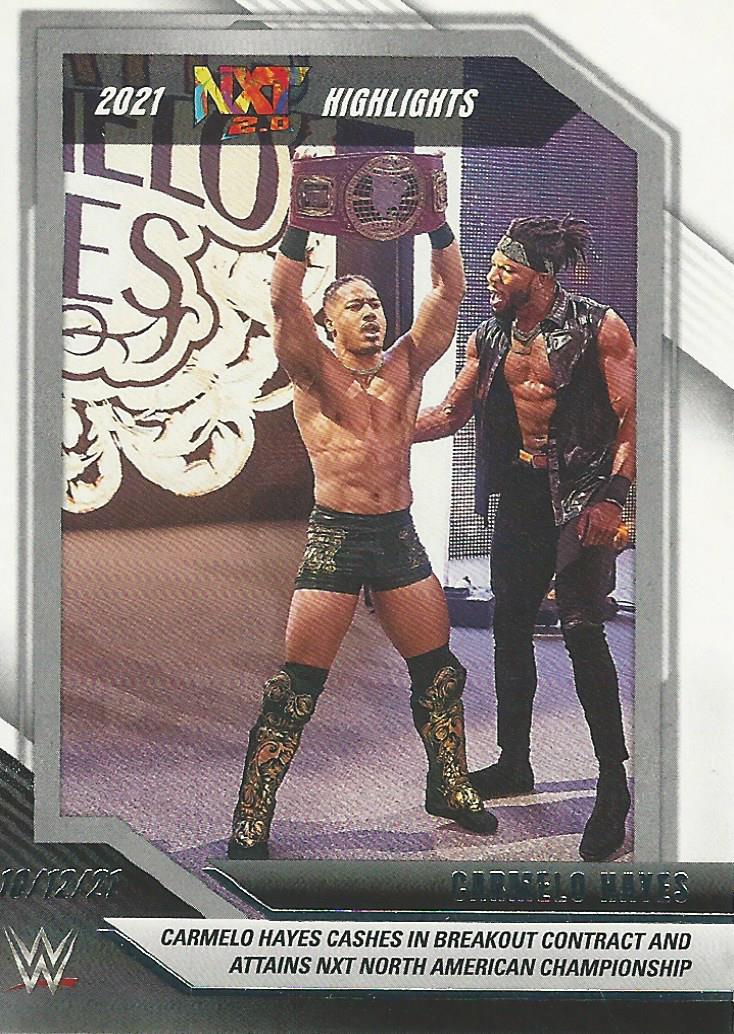 WWE Topps NXT 2022 Trading Cards Highlights Carmelo Hayes No.30