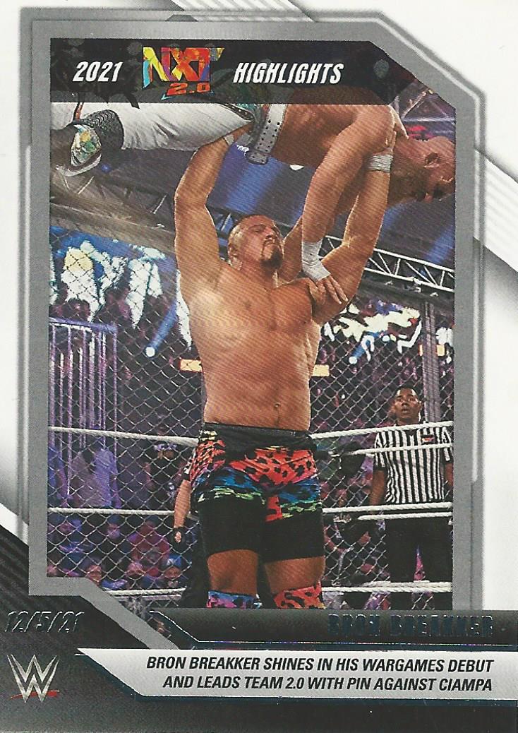 WWE Topps NXT 2022 Trading Cards Highlights Bron Breakker No.40