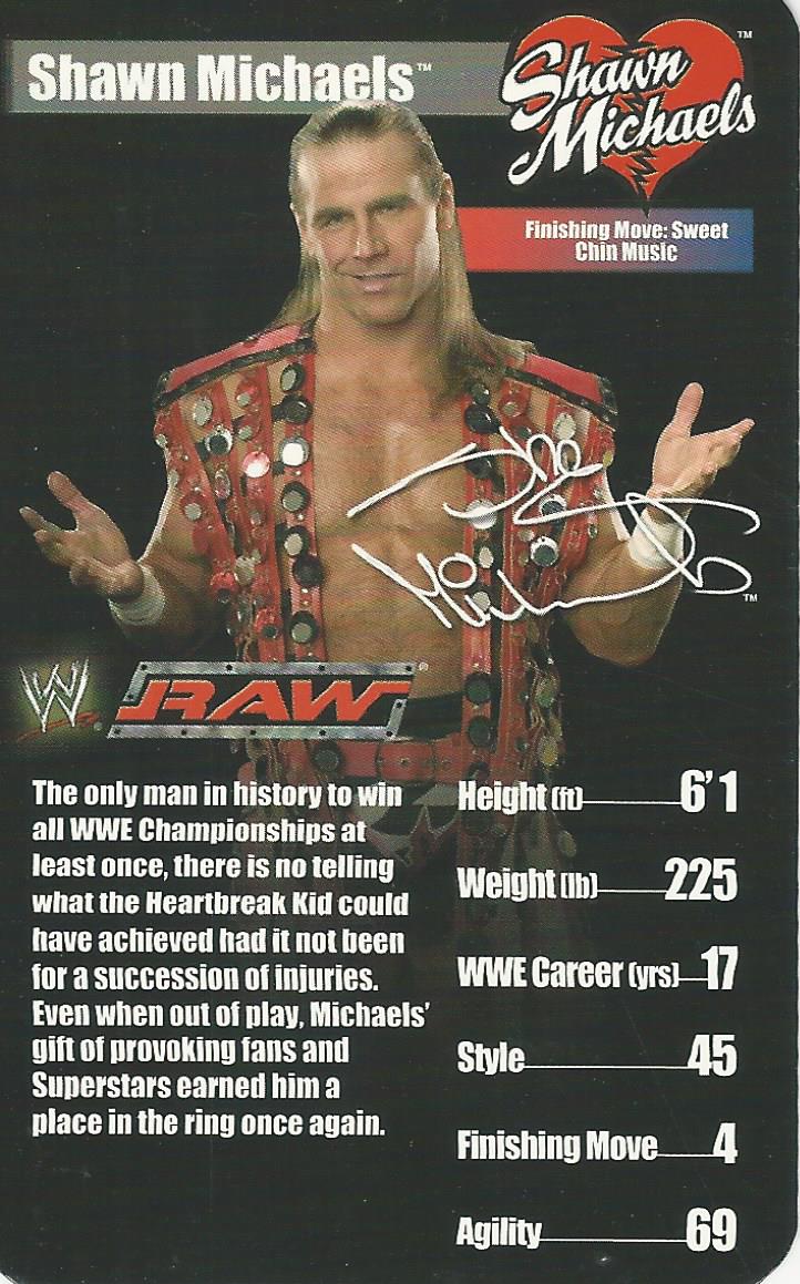 WWE Top Trumps Superstars 1 2005 Shawn Michaels