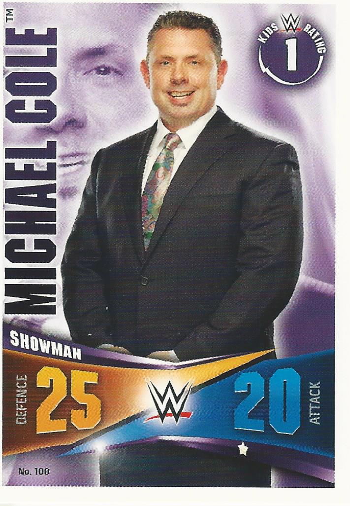 WWE Topps Slam Attax Rivals 2014 Trading Card Michael Cole No.100
