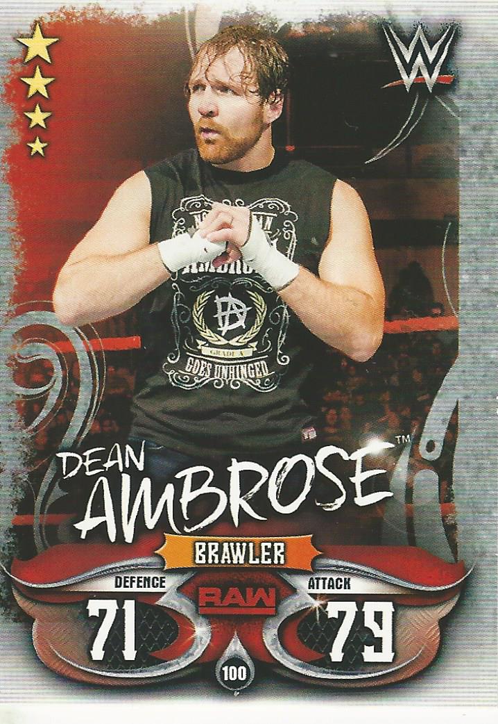 WWE Topps Slam Attax Live 2018 Trading Card Dean Ambrose No.100