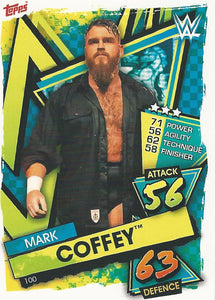 WWE Topps Slam Attax 2021 Trading Card Mark Coffey No.100