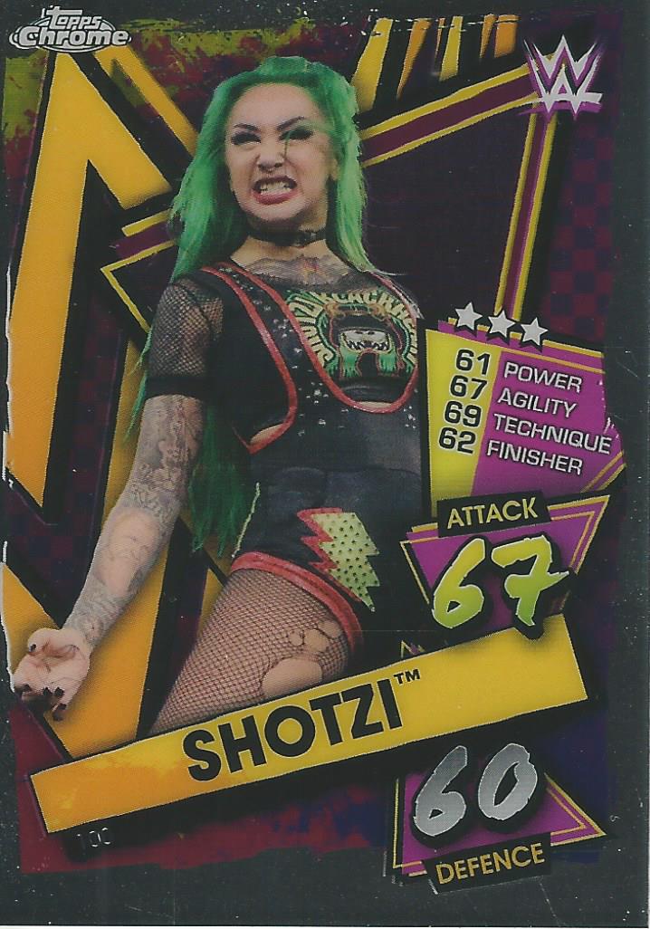 WWE Topps Slam Attax Chrome 2021 Trading Cards Shotzi No.100