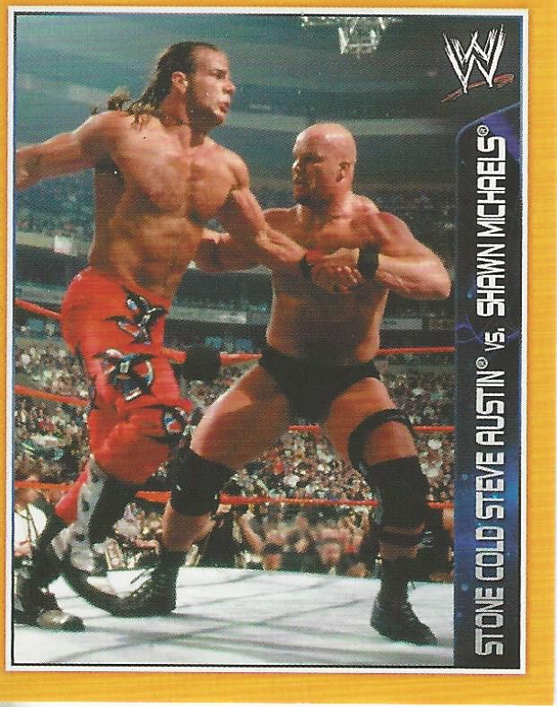 WWE Topps A-Z Sticker Collection 2014 Stone Cold vs Shawn Michaels No.100
