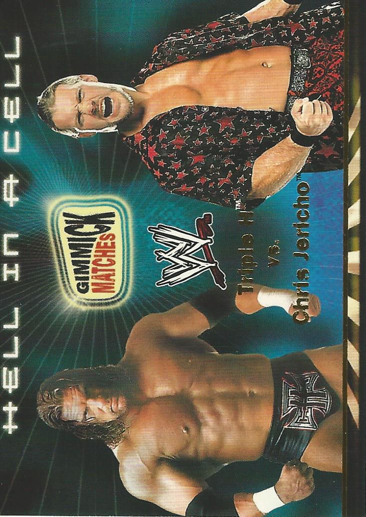 WWE Fleer Royal Rumble 2002 Trading Cards Triple H vs Chris Jericho GM1